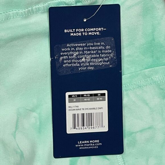 Marika Cyndi Womens High Rise Side Pocket Ankle Tie Dye Legging Size Medium NWT - Picture 15 of 16